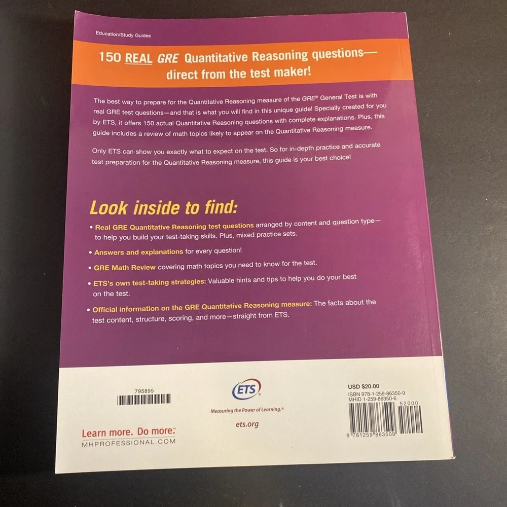 Official GRE Quantitative Reasoning Practice Questions, Second Ed